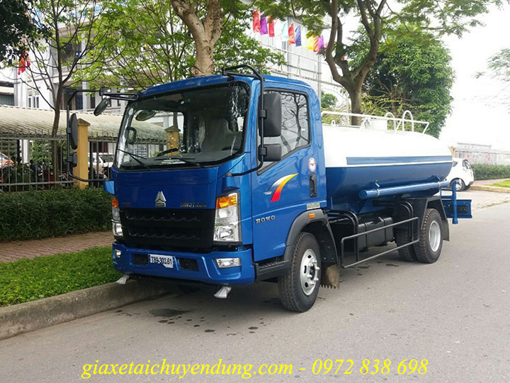 xe phun nước rửa đường 6 khối howo, xe phun nước howo 6 khối