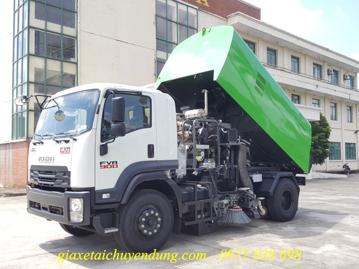 xe quét đường hút bụi 8 khối isuzu, xe quét đường 8 khối isuzu, xe quét 8 khối
